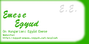 emese egyud business card