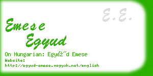 emese egyud business card